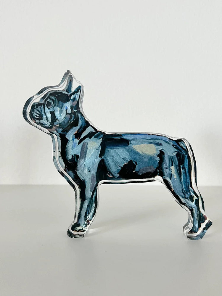 Frenchie Blue Acrylic Block