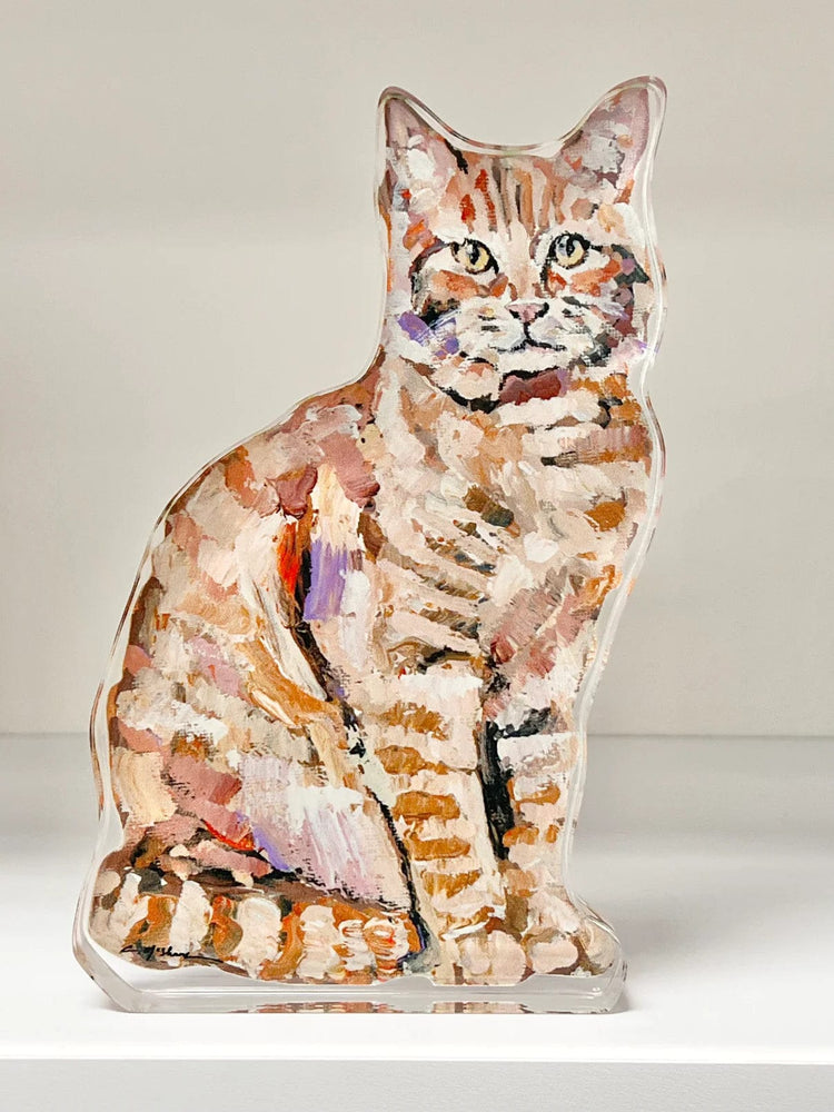 Ginger Tabby Cat Acrylic Block