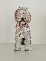 Chelsea McShane Art Goldendoodle Pink Acrylic Block