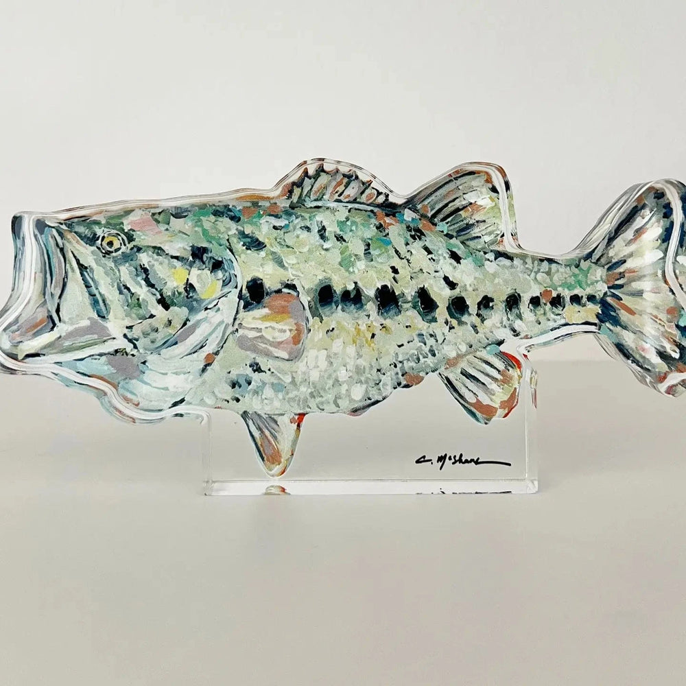 Gone Fishin Bass Acrylic Block