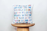 Chelsea McShane Art Pink Proverbs & Numbers Verse Pillow