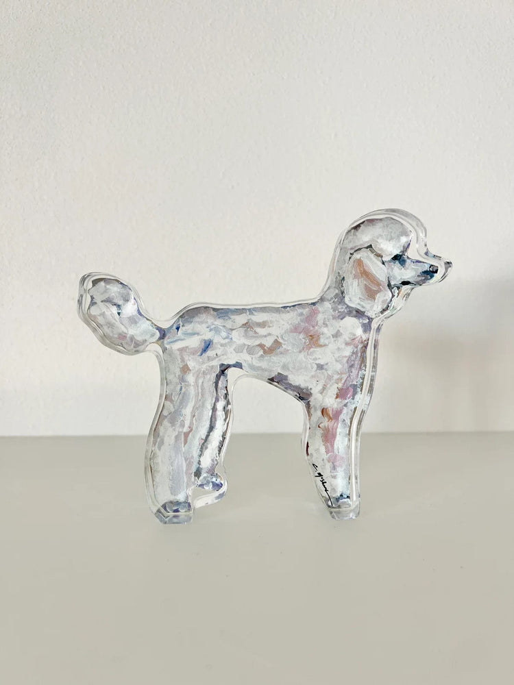 Chelsea McShane Art White Poodle Acrylic Block