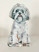 Chelsea McShane Art White Shih Tzu Acrylic Block