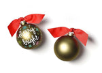 Merry & Bright Stars Glass Ornament