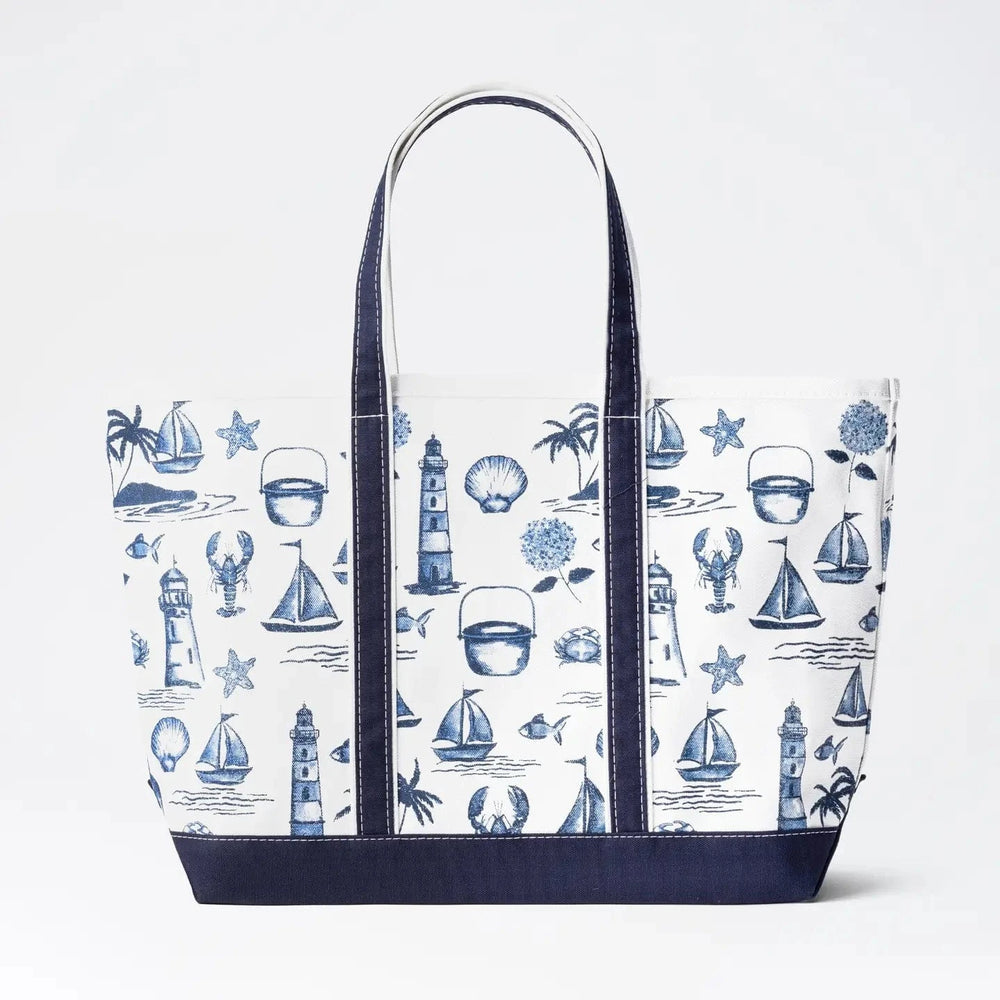Seaside Toile Tote
