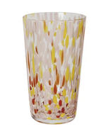 Creative Co-op Orange Abstract Highball Glass