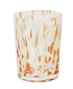 Creative Co-op Pink Abstract Rock Glass