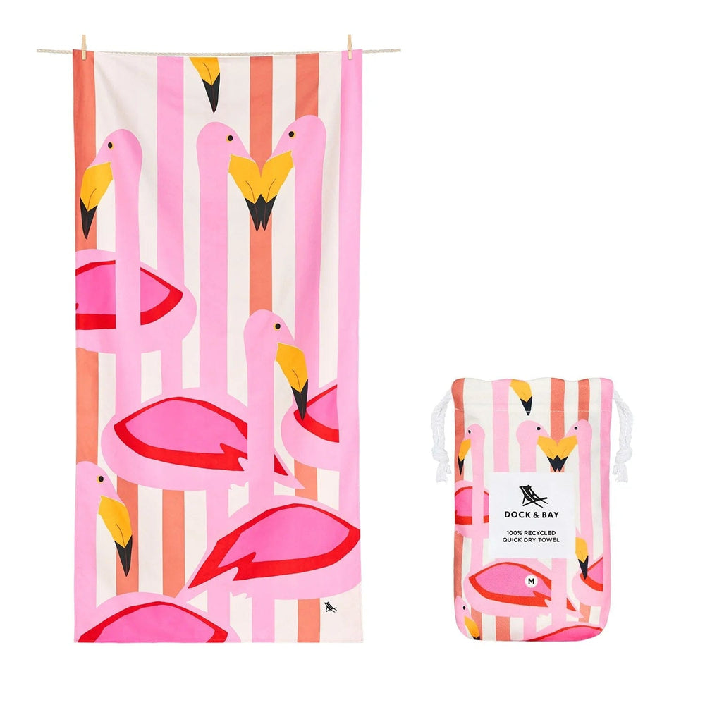 Dock & Bay Flamboyant Flamingos Kid's Beach Towel