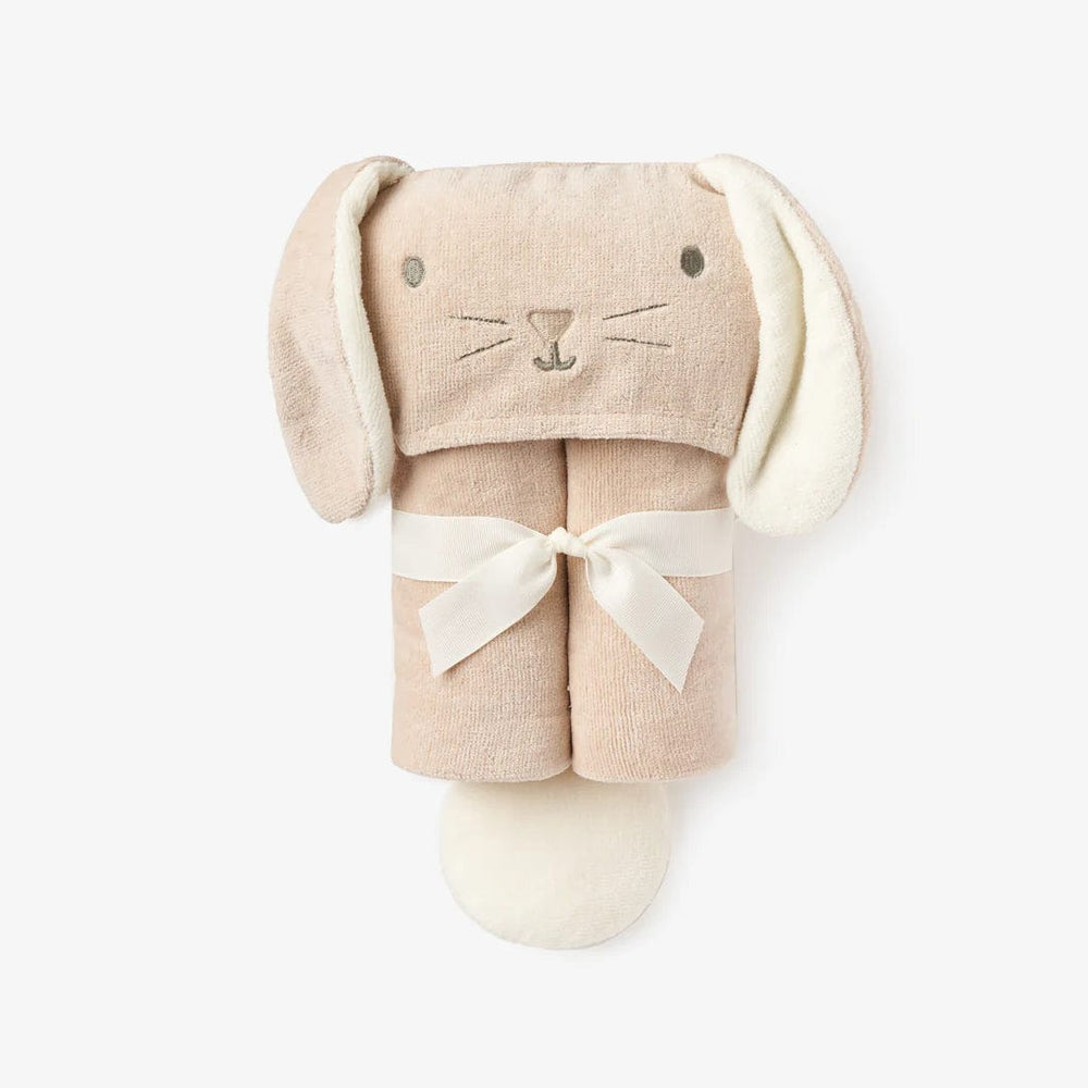 Elegant Baby Brown Bunny Hooded Bath Wrap