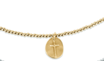 17" Inspire Small Gold Charm Gold 2mm Bead Choker
