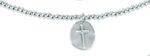 17" Inspire Small Sterling Charm 2mm Bead Choker