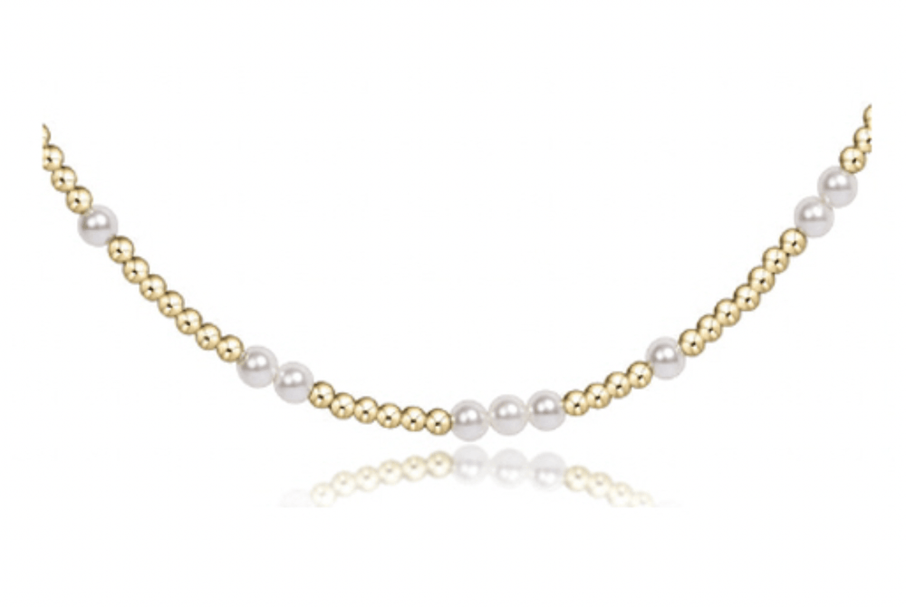 15" Pearl 3mm Hope Unwritten Choker