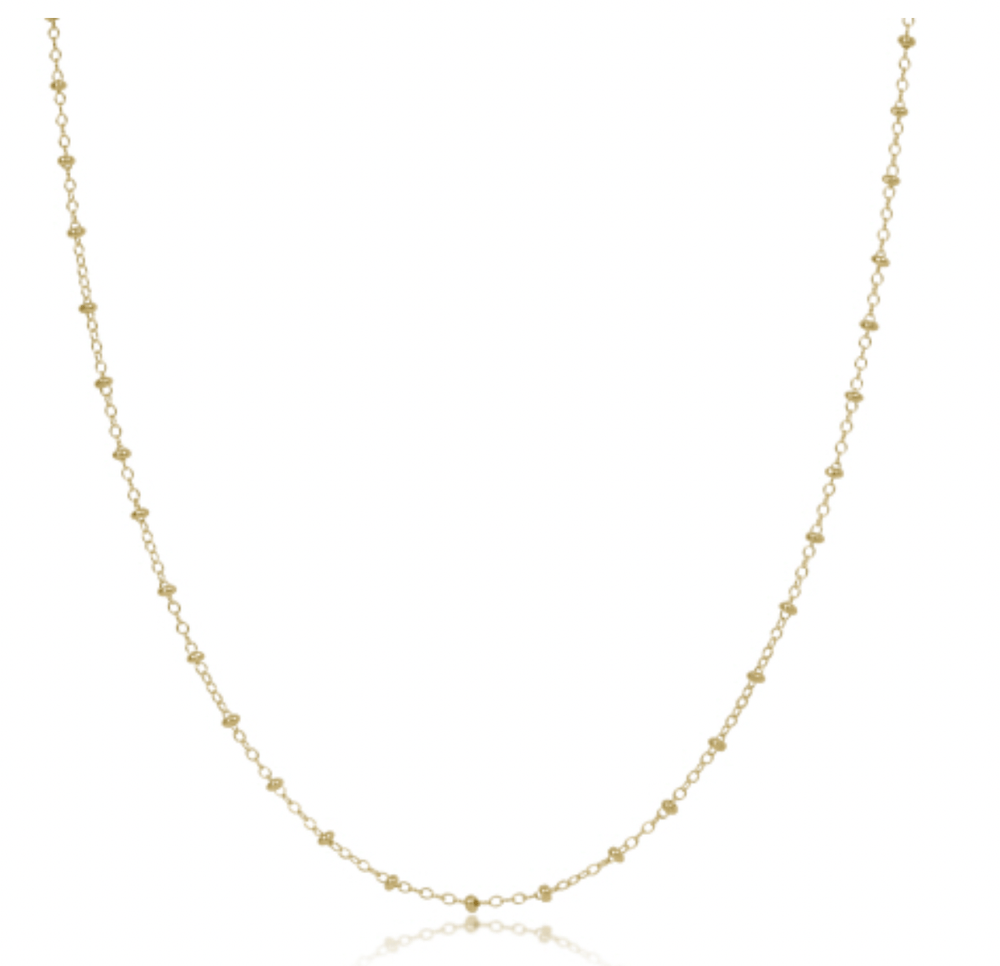15" Simplicity Chain 2mm Gold Bead Choker