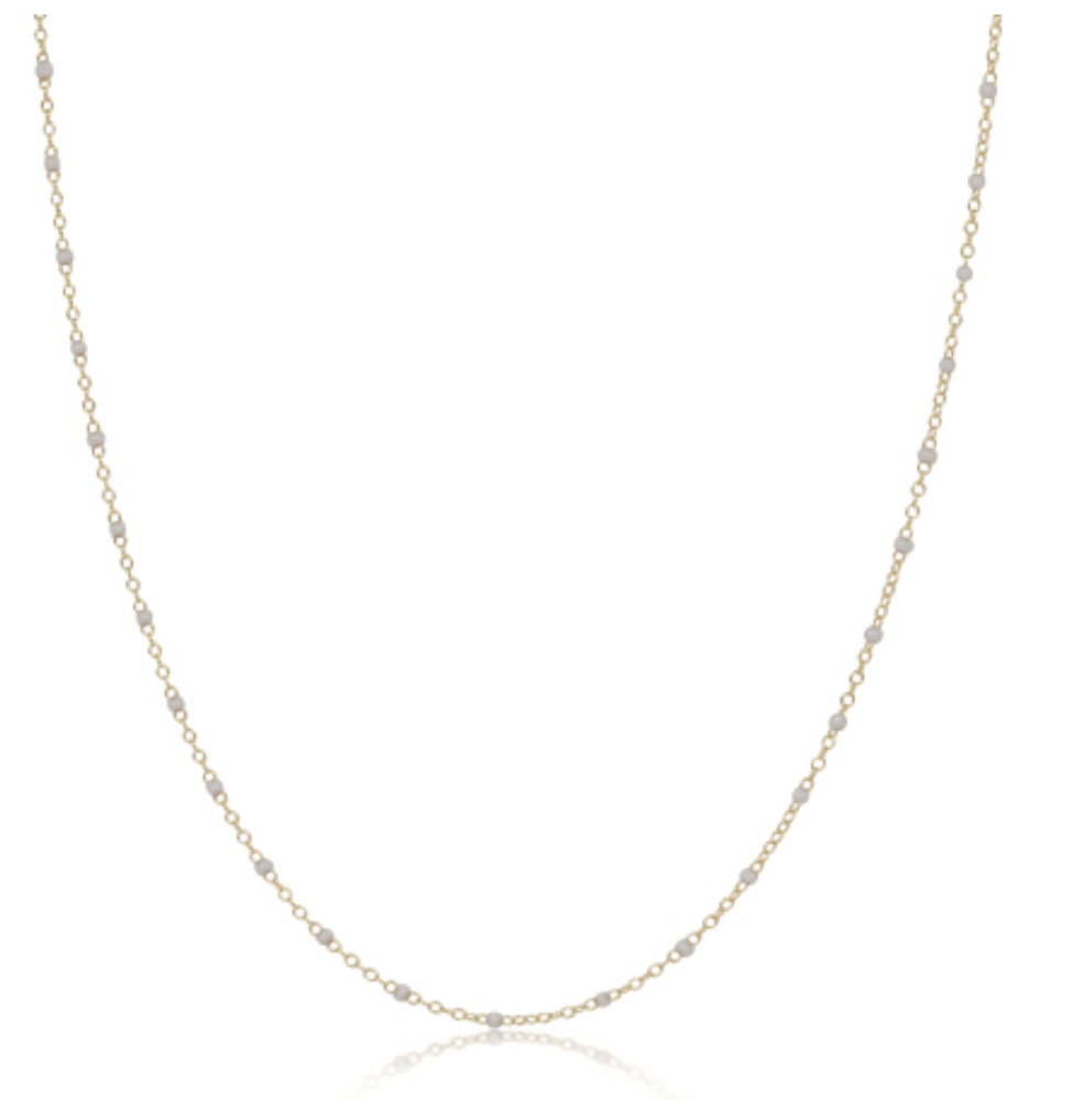 15" Simplicity Chain 2mm Pearl Choker