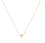 16" Signature Gold Cross Gold Necklace
