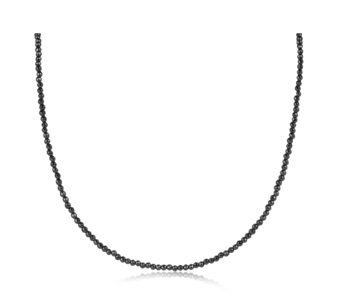 15" Faceted Hematite 2mm Bead Choker