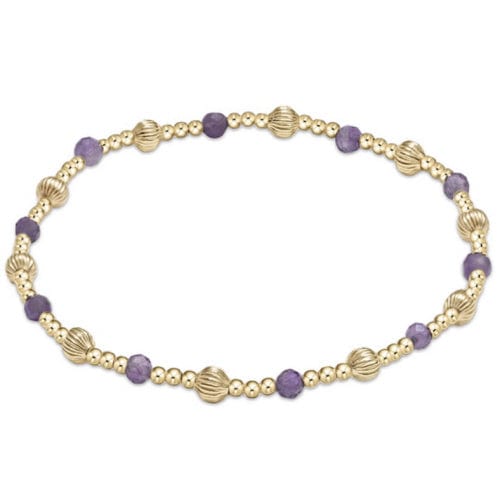 Amethyst Dignity Sincerity Pattern 4mm Bracelet