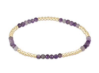Amethyst Gemstone Blissful 2.5mm Bead Bracelet