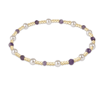 Extends Amethyst Pearl Sincerity Pattern 4mm Bead Bracelet