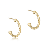 Beaded Classic 2mm Gold 1" Hoops