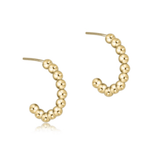 Beaded Classic 3mm Gold 1" Hoops