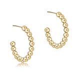 Beaded Classic 4mm Gold 1.25" Hoops