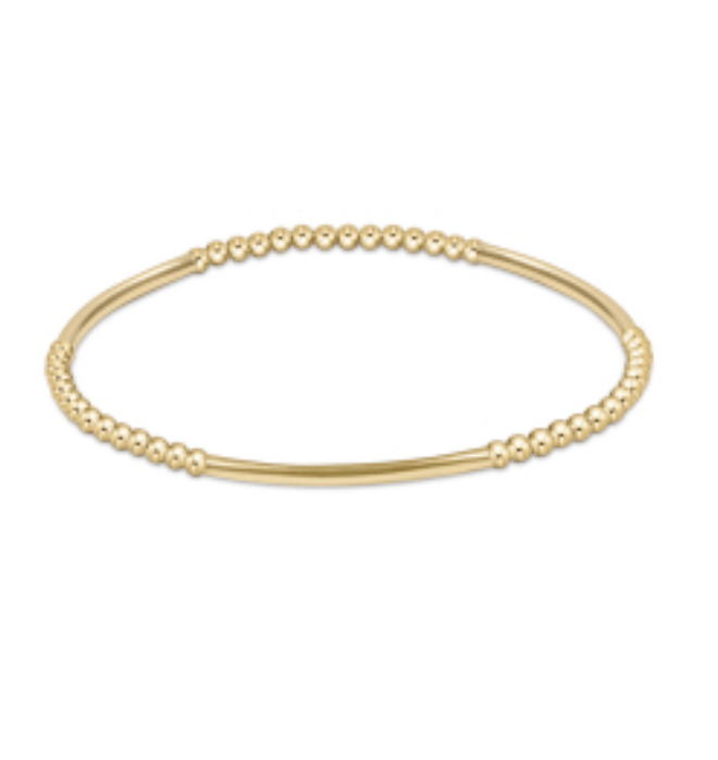 Bliss Bar Gold 2.5mm Pattern Bracelet