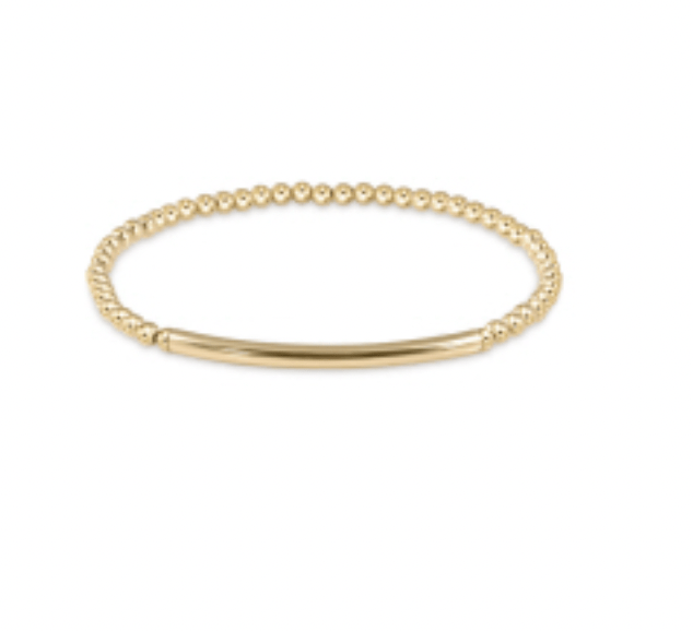 Bliss Bar Gold Smooth 3mm Bracelet