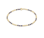 Blue Metallic Hope Joy 2mm Bead Bracelet
