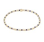 EGIRL Blue Metallic Hope Sincerity 2mm Bead Bracelet