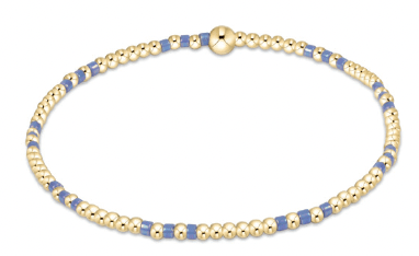 Bright Blue Hope Joy 2mm Bead Bracelet