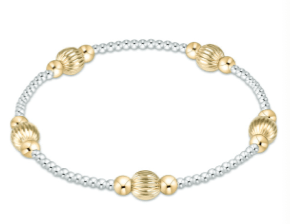 Classic Purpose Mixed Metal Dignity 6mm Bead Bracelet