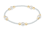 Classic Purpose Pearl 6mm Mixed Metal Bead Bracelet
