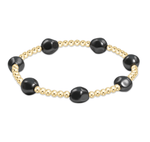 Dark Grey Pearl Admire Gold 3mm Bracelet