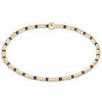 Deep Purple Gameday Hope Gold Sincerity 2mm Bracelet
