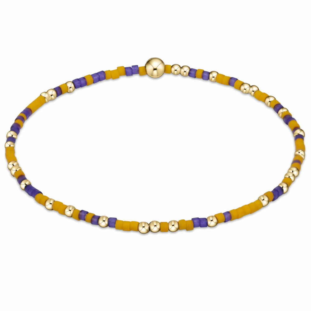 Deep Purple-Golden Yellow Gameday Hope Unwritten Bracelet