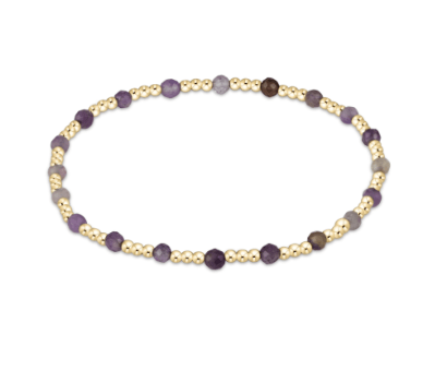 EGIRL Amethyst Gemstone Sincerity 2mm Bead Bracelet
