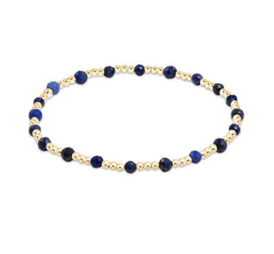 EGIRL Lapis Gemstone Sincerity 2mm Bead Bracelet