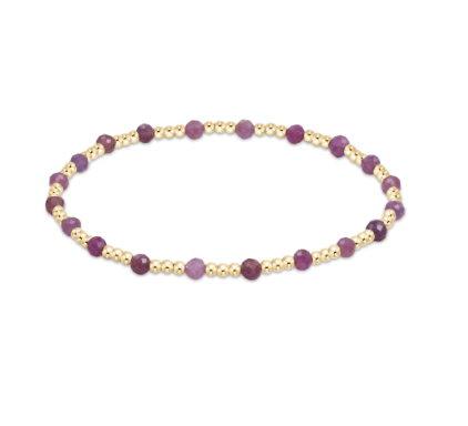 EGIRL Ruby Gemstone Sincerity 2mm Bead Bracelet