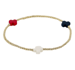 EGIRL Signature Firecracker Cross 2mm Gold Bracelet