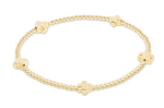 EGIRL Signature Small Gold Cross 2mm Gold Bracelet