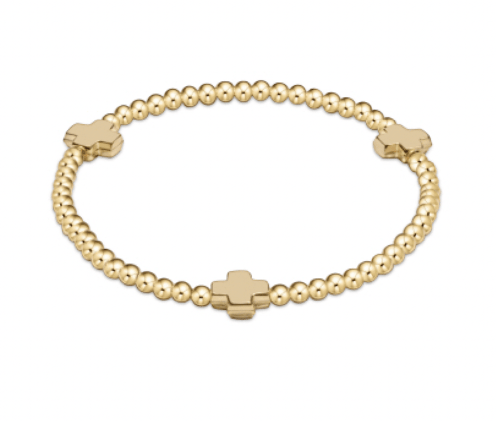 Enewton Extends Gold Signature Cross 3mm Bracelet