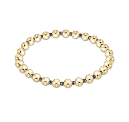 Silver Faceted Hematite Grateful Pattern 5mm Bracelet