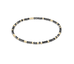 Silver Faceted Hematite Hope Unwritten 2mm Bead Bracelet