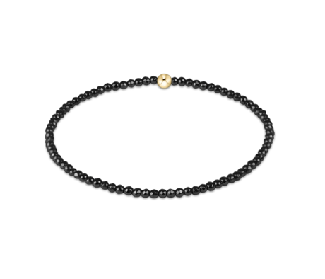 Extends Faceted Hematite 2mm Bead Bracelet