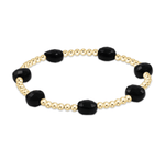 Extends Faceted Onyx Admire Gold 3mm Bead Bracelet