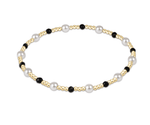 Faceted Onyx Pearl Sincerity Pattern 4mm Bead Bracelet
