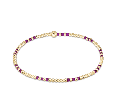 Fuchsia Hope Joy 2mm Bead Bracelet