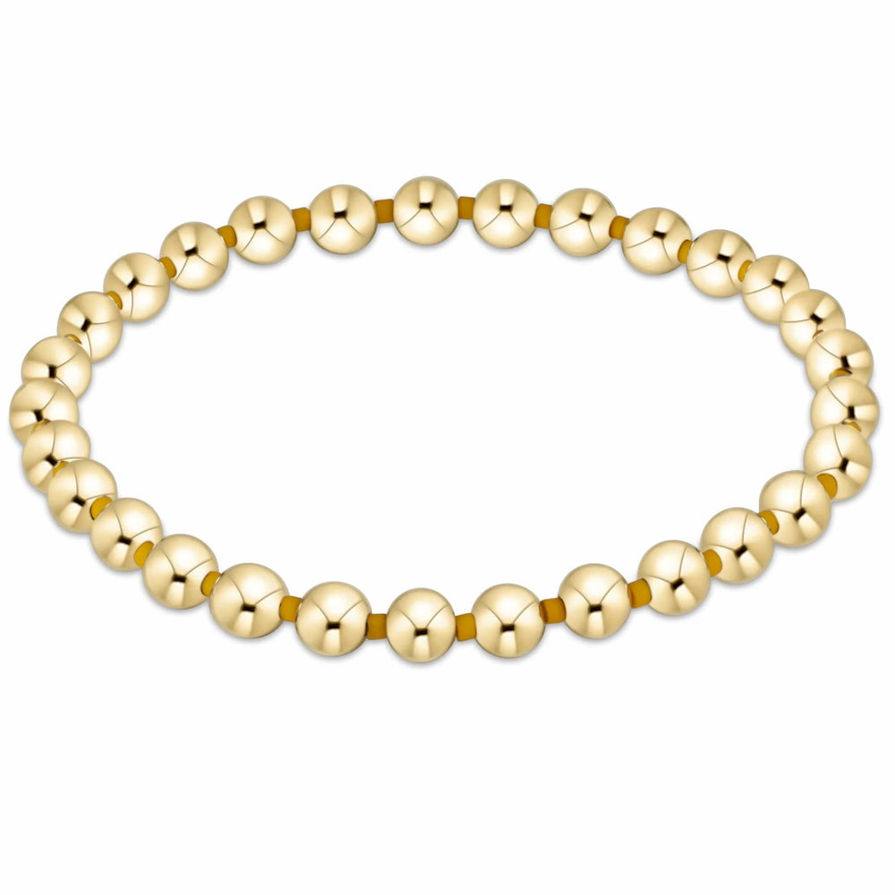 Golden Yellow Gameday Hope Grateful 5mm Gold Bead Bracelet