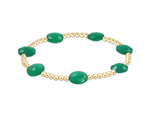 Extends Green Onyx Admire Gold 3mm Bead Bracelet